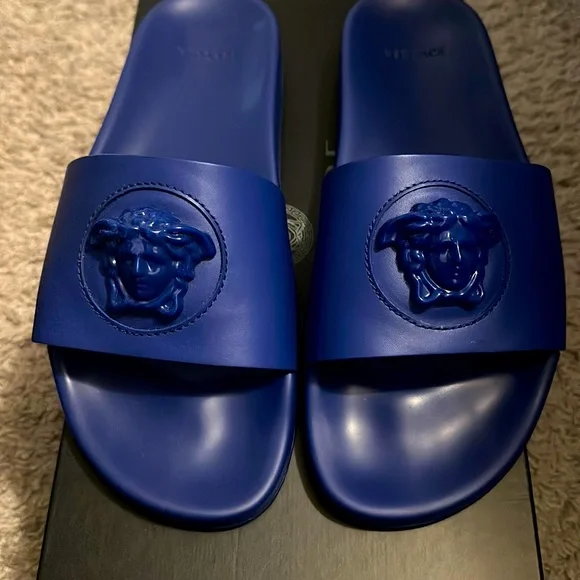 Versace | Shoes | Versace La Medusa Open Toe Slides Men Size  display picture 2